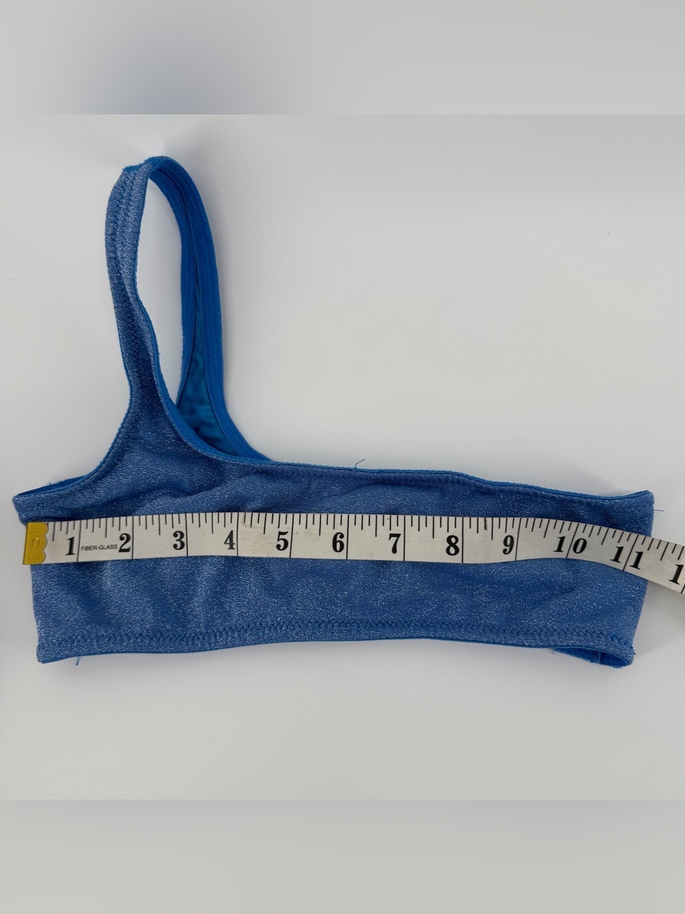 TRIANGL Blue Metallic Sparkle One Shoulder Bikini Top - XXS - Picture 3 of 3